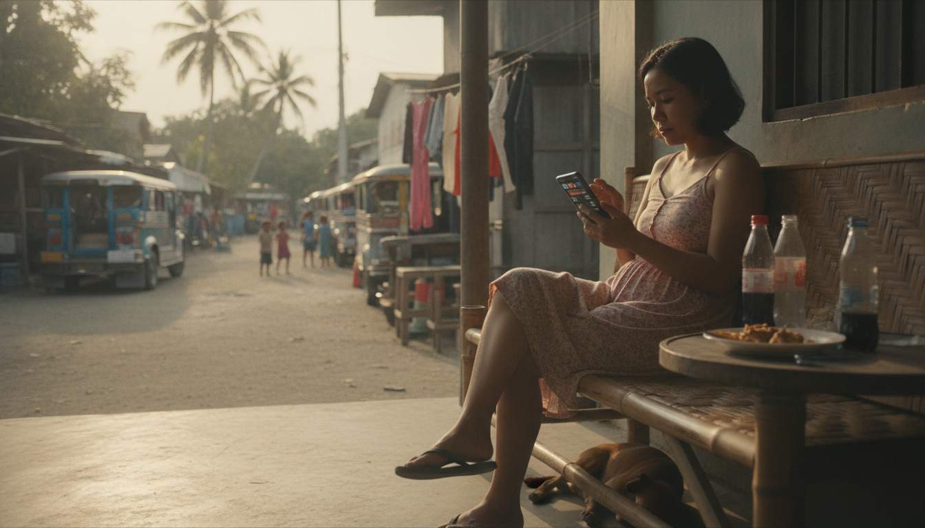 Sports Betting Experience A woman enjoying sports betting on her mobile device